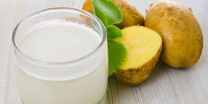 Potato juice to remove papillomas