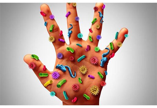There are foci of the human papillomavirus on the hands